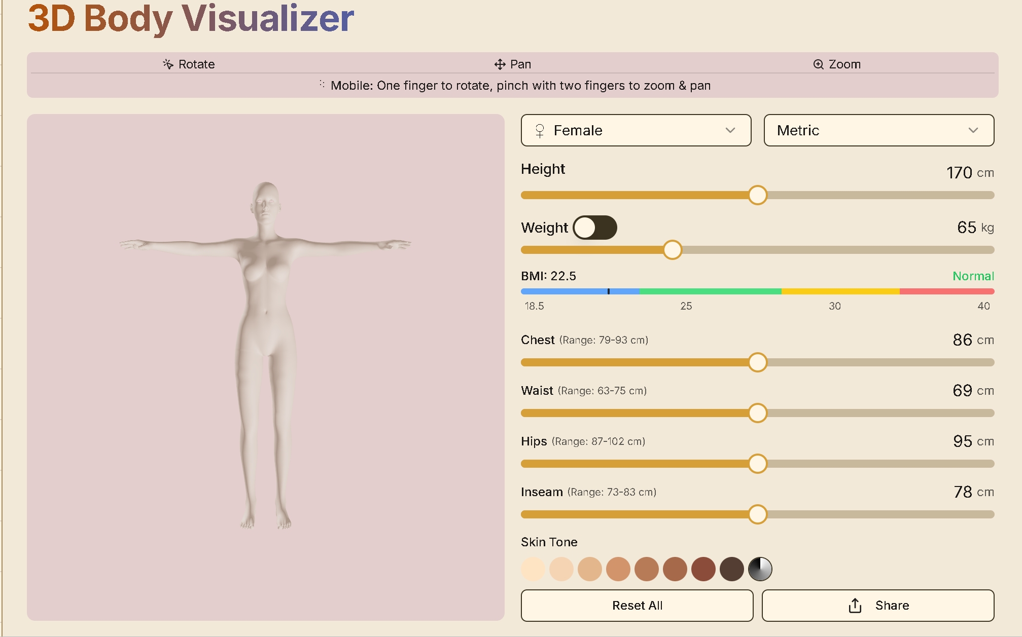 3D Body Visualizer
