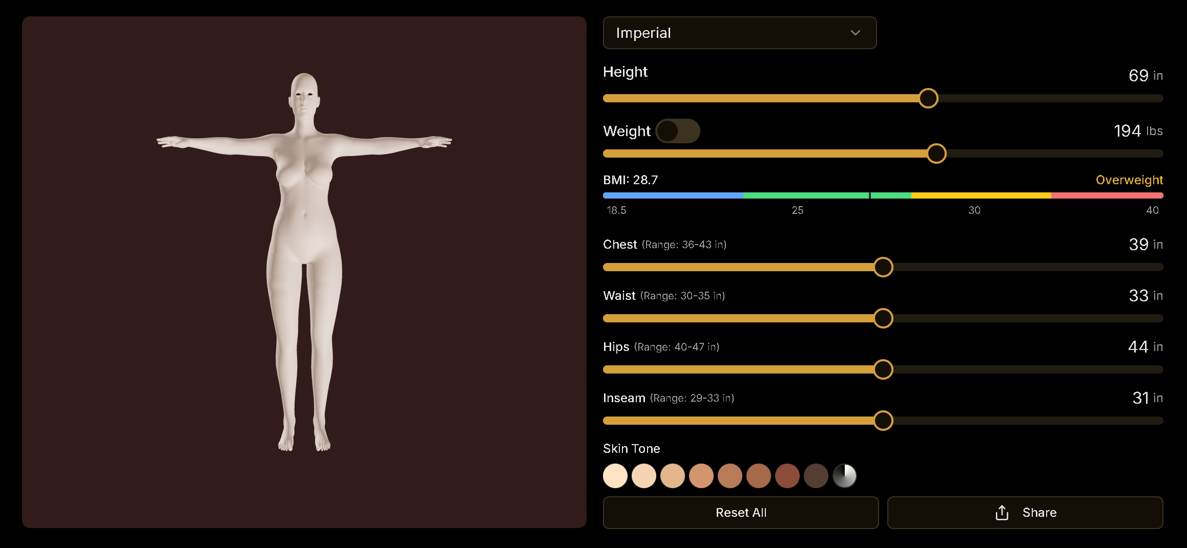 Female Body Visualizer