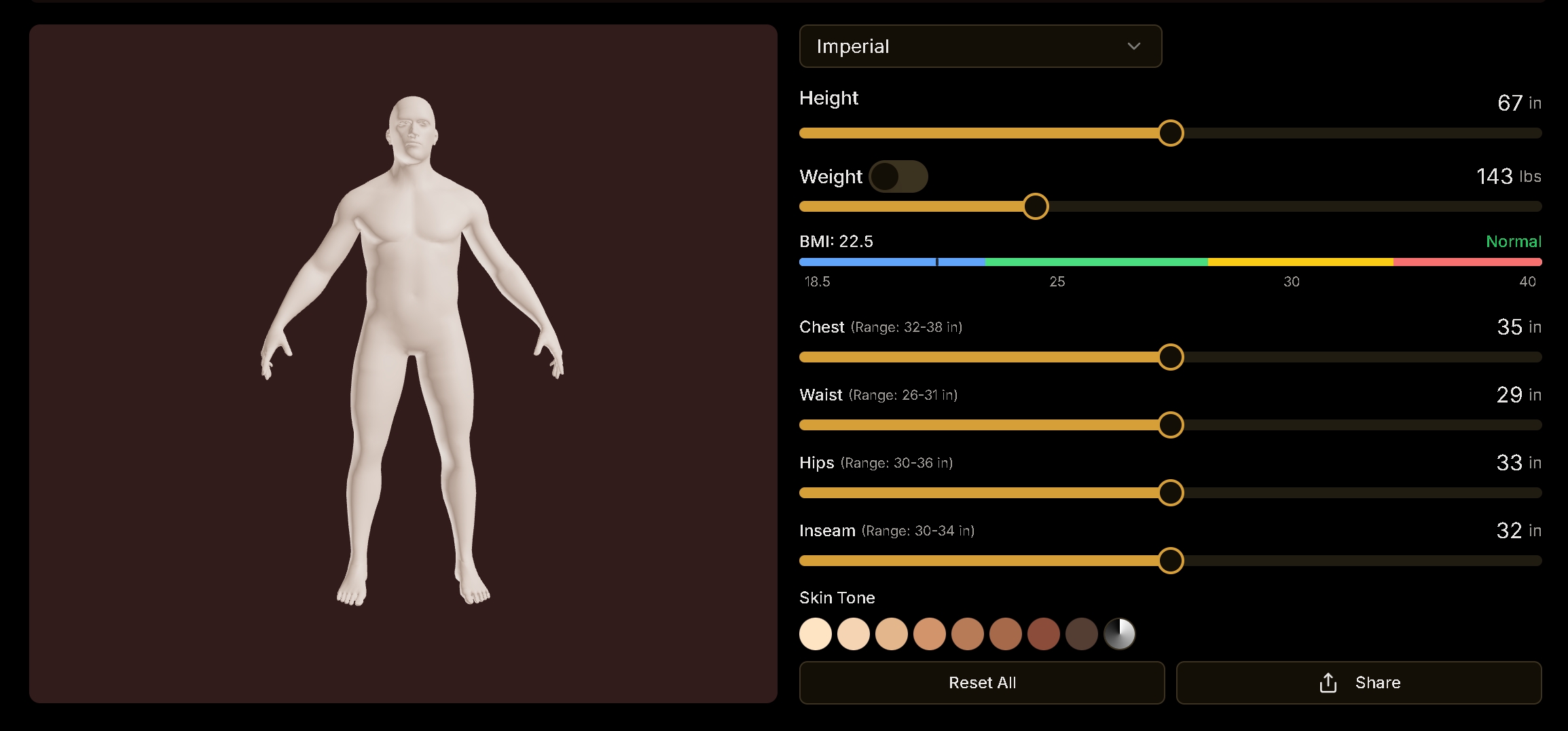 Male Body Visualizer