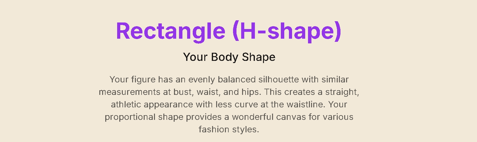 Rectangle (H-shape) body type results